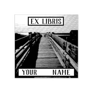 Aangepaste foto Ex Libris Bookplaat Rubberstempel