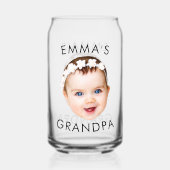 Aangepaste Foto Face Mom Oma Opa Verjaardag Blikvorm Glas (Voorkant)