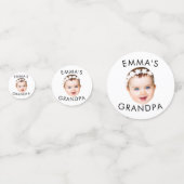 Aangepaste Foto Face Mom Oma Opa Verjaardag Confetti (Voorkanten)