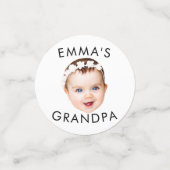 Aangepaste Foto Face Mom Oma Opa Verjaardag Confetti (Kleine voorkant)