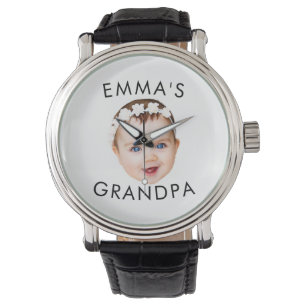 Aangepaste Foto Face Mom Oma Opa Verjaardag Horloge