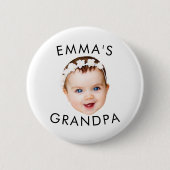 Aangepaste Foto Face Mom Oma Opa Verjaardag Ronde Button 5,7 Cm (Voorkant)