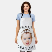 Aangepaste Foto Face Mom Oma Opa Verjaardag Schort (Gedragen)