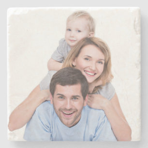 Aangepaste foto familie bruiloft pasgetrouwden kop stenen onderzetter