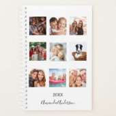 Aangepaste foto familie collage naam handtekening planner (Voorkant)