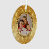 Aangepaste foto familie kerst ornament (voorkant)