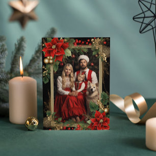 Aangepaste foto familiebericht sjabloon kerstkaart
