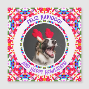 Aangepaste foto Feliz Navidad grap kerst hond pupp