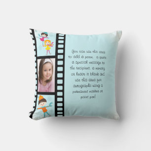 Aangepaste foto figuur schaatsen kussen