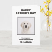 Aangepaste foto Fijne Vaderdag Hond Kaart (Gele Bloem)