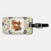 Aangepaste foto Floral achtergrond 3 Bagagelabel (Voorkant horizontaal)