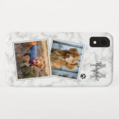 Aangepaste foto foto Pet Dog Cat Monogram Initiaal Case-Mate iPhone Case (Achterkant (horizontaal))
