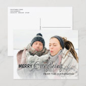 Aangepaste foto Funny Merry Alles Humor Text Briefkaart (Voorkant / Achterkant)
