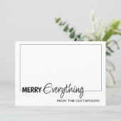 Aangepaste foto Funny Merry Alles Humor Text Feestdagenkaart (Staand voorkant)