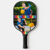 Aangepaste foto-Gay LGBTQ Rainbow Flag Gay Pride Pickleball Paddle (Voorkant)