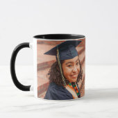 Aangepaste foto Gefeliciteerd Afstuderen Afstudere Mok (Links)