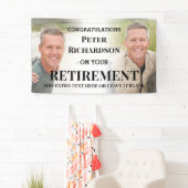 Aangepaste foto Gefeliciteerd Pensioenbanner Spandoek (Insitu)