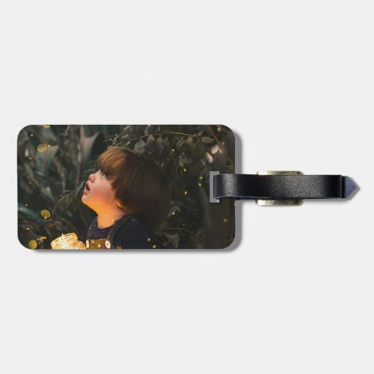 Aangepaste foto Gepersonaliseerd 2 zijdig Bagagelabel (Achterkant horizontaal)