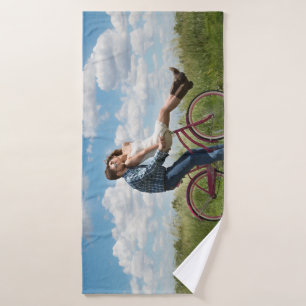 Aangepaste foto gepersonaliseerd badhanddoek