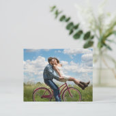 Aangepaste foto gepersonaliseerd briefkaart (Staand voorkant)