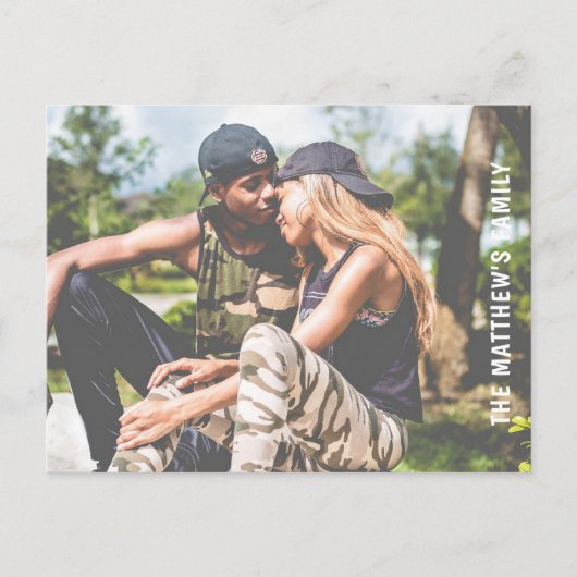 Aangepaste foto gepersonaliseerd briefkaart (Voorkant)