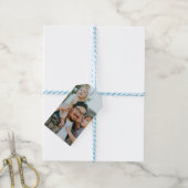 Aangepaste foto gepersonaliseerd cadeaulabel (Met Touw)