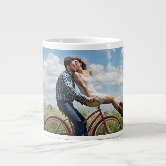 Aangepaste foto gepersonaliseerd extra grote beker (Voorkant)