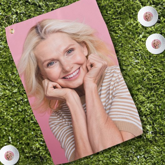 Aangepaste foto gepersonaliseerd golfhanddoek
