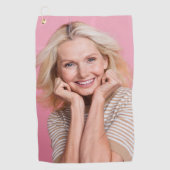 Aangepaste foto gepersonaliseerd golfhanddoek (Voorkant)