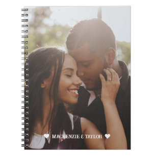 Aangepaste foto Gepersonaliseerd Paar Liefde Hart Notitieboek