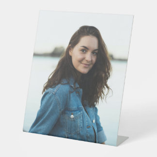 Aangepaste foto gepersonaliseerd reclamebord met voetstuk