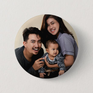 Aangepaste foto gepersonaliseerd ronde button 5,7 cm