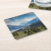 Aangepaste foto gepersonaliseerde afbeelding vierkante kartonnen onderzetter (Schuin)