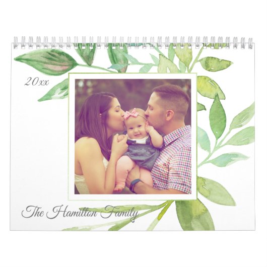 Aangepaste Foto Gepersonaliseerde Botanische Lijst Kalender (Hoes)