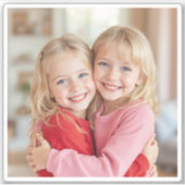 Aangepaste Foto Gepersonaliseerde Foto Vierkant St Sticker (Voorkant)