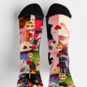 Aangepaste foto gepersonaliseerde liefdes elemente sokken (Top)