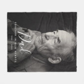 Aangepaste foto-gepersonaliseerde Memorial Father  Fleece Deken (Voorkant (Horizontaal))