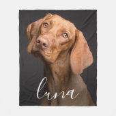 Aangepaste Foto Gepersonaliseerde Pet Naam Fleece Deken (Voorkant)