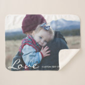 Aangepaste foto gepersonaliseerde tekst Moderne li Sherpa Deken (Voorkant (horizontaal))