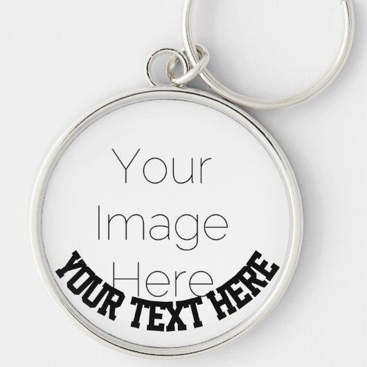 Aangepaste foto – Gepersonaliseerde tekst Sleutelhanger (Voorkant)