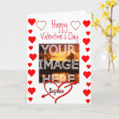 Aangepaste Foto Gepersonaliseerde Valentijnse Kaar Kaart (Gele Bloem)