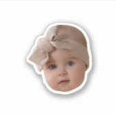 Aangepaste foto gezicht gepersonaliseerde gezicht  sticker (Voorkant)