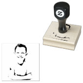 Aangepaste foto (gezicht) 	rubberstempel (Gestempeld)