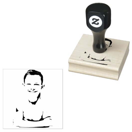 Aangepaste foto (gezicht) 	rubberstempel (Gestempeld)