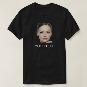 Aangepaste foto gezicht verjaardag of vrijgezellen t-shirt