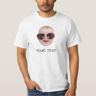 Aangepaste foto gezicht verjaardag of vrijgezellen t-shirt
