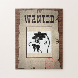Aangepaste foto Gezocht Jigzaag Puzzle Funny Gift Legpuzzel