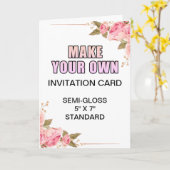 Aangepaste foto Glanzende Bruids Douche Invitation Kaart (Gele Bloem)