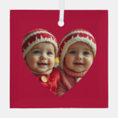 Aangepaste foto glas ornament (Achterkant)