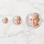 Aangepaste foto Gold Glitter Drip 50th Birthday Confetti (Achterkanten)